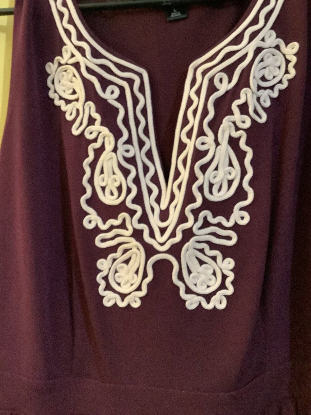 East 5th Deep Purple Embriodered Maxi Dress